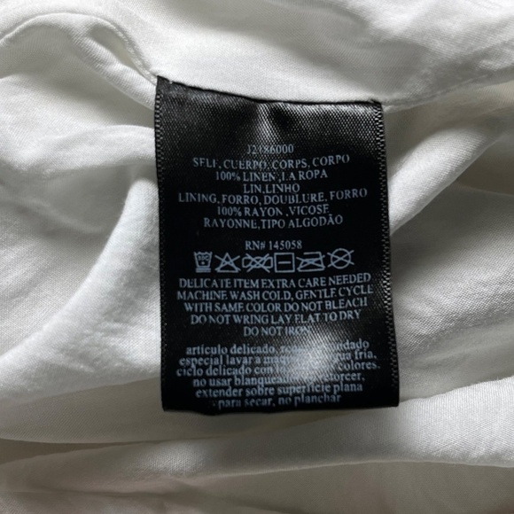 TJD The Jetset Diaries Resort Mini Dress Beige Striped Red Embroidery  Size M - Picture 6 of 7